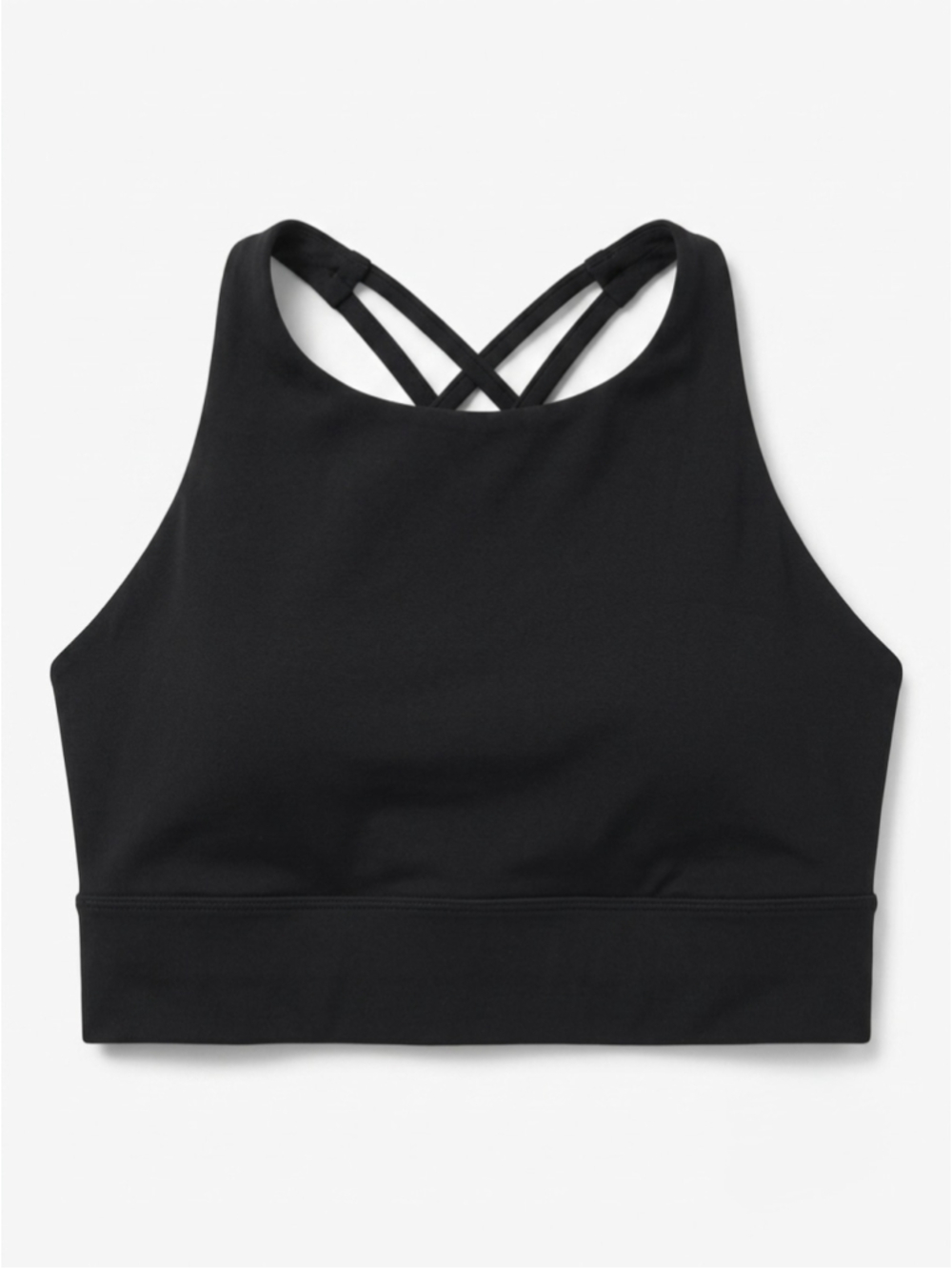 Women's CRZ YOGA Black Criss-Cross Back Sports Bra size small